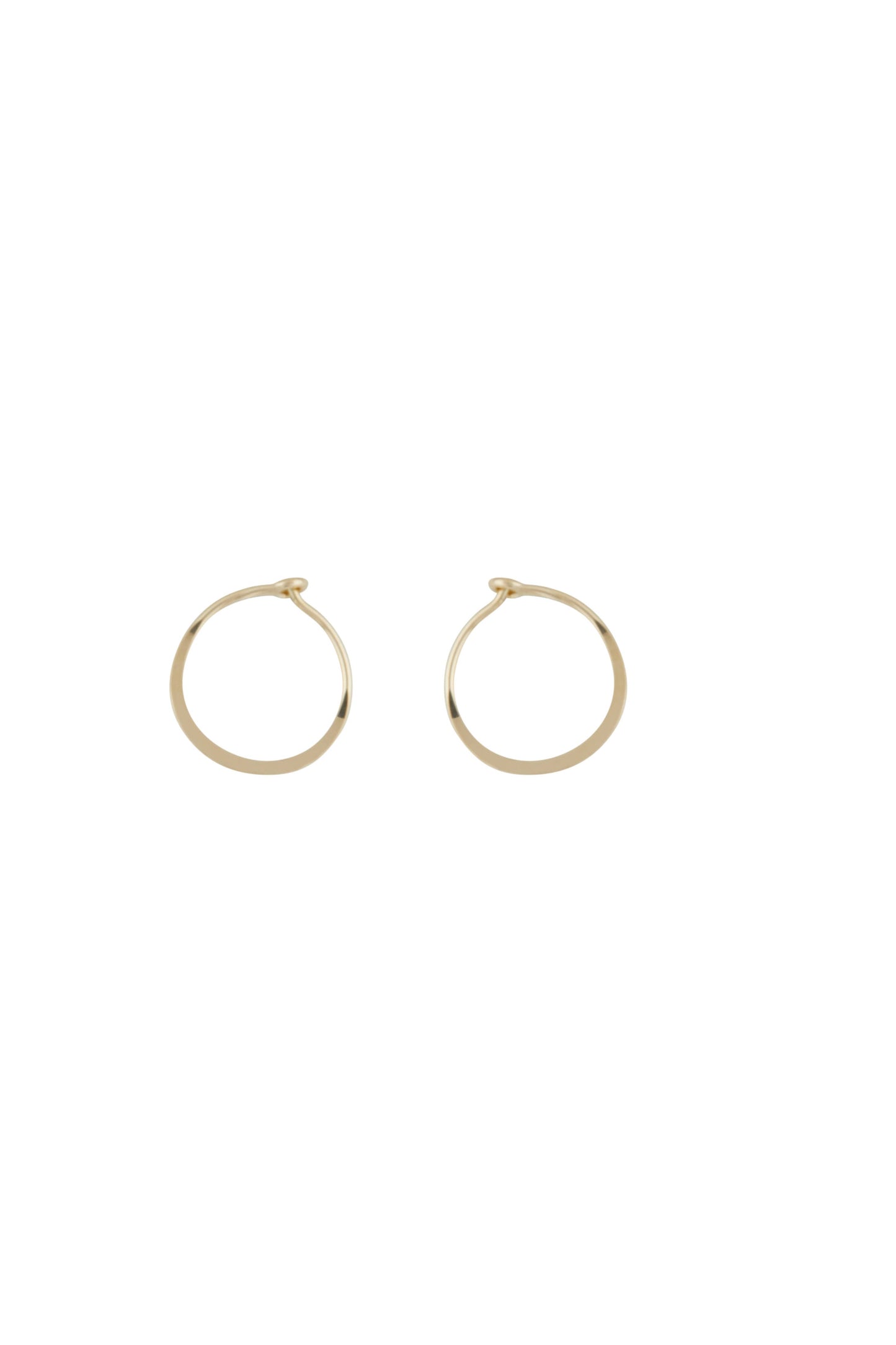 22 Gauge Flat Wire Hoop Earring Available in Sizes 9mm-18mm