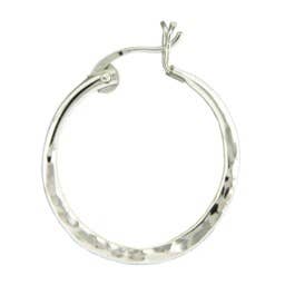 Hollow Hinged Hammered Hoop Available in Sizes 17mm-46mm