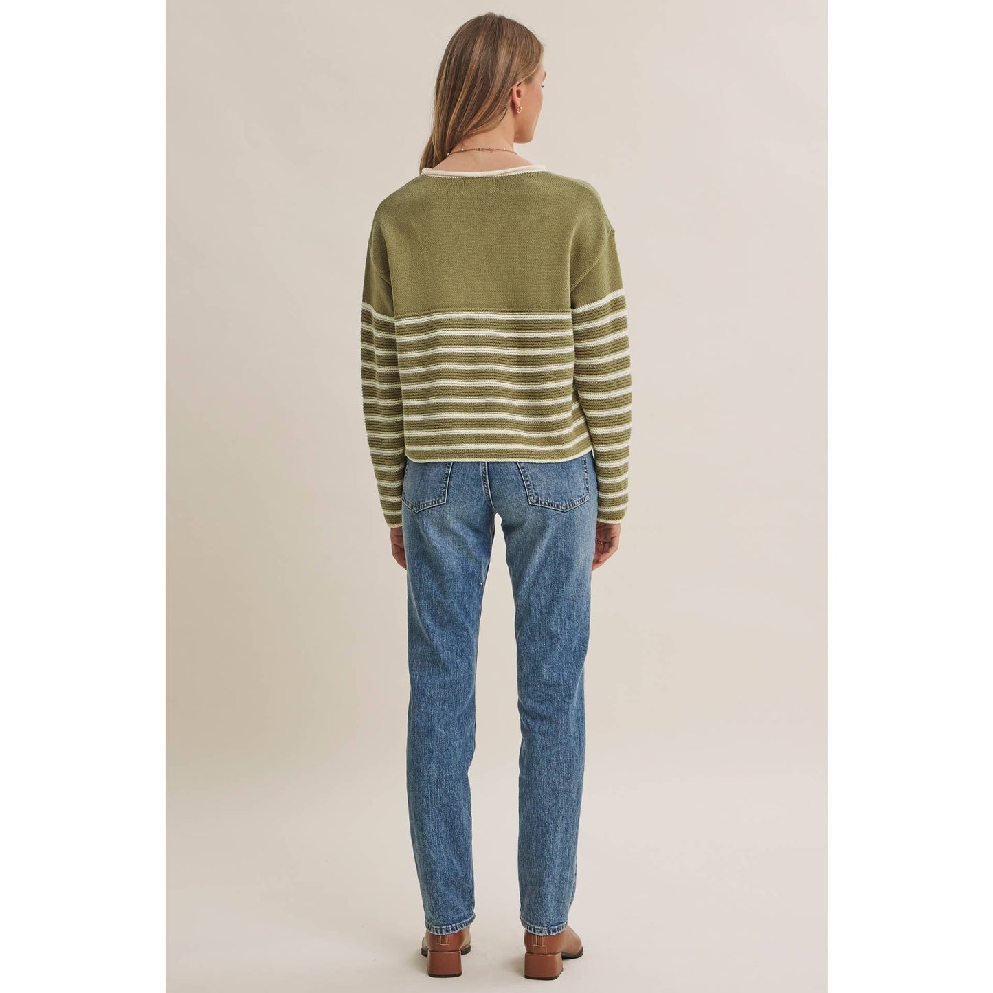 COZY Cabin  Stripe Sweater Top