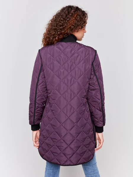 Charlie B Quilted Jacket with Zipper