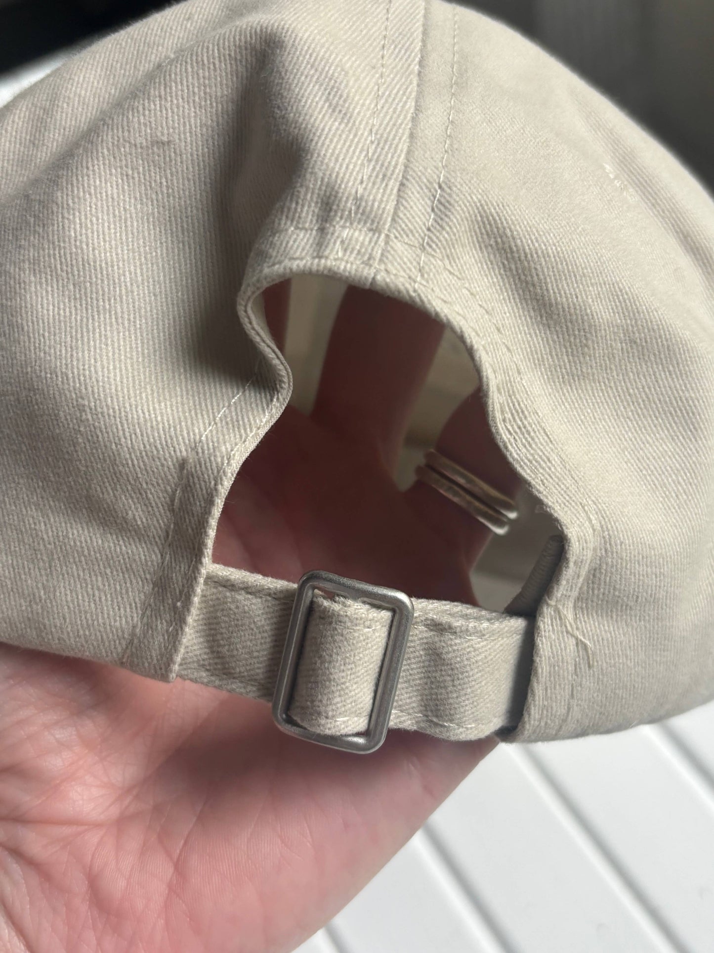 Branford Hand Stamped Baseball Cap - Stone