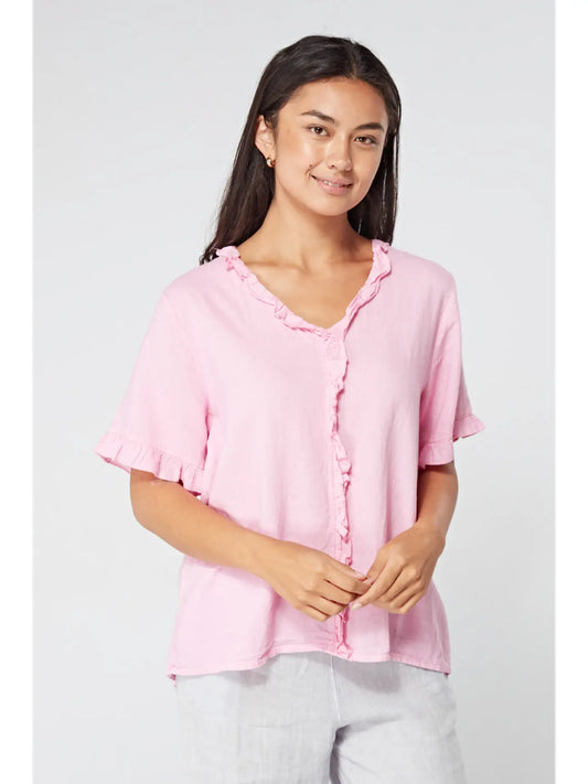 Luca V Pink Renazzo Top