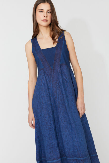 Compli K A Line Denim Midi Dress