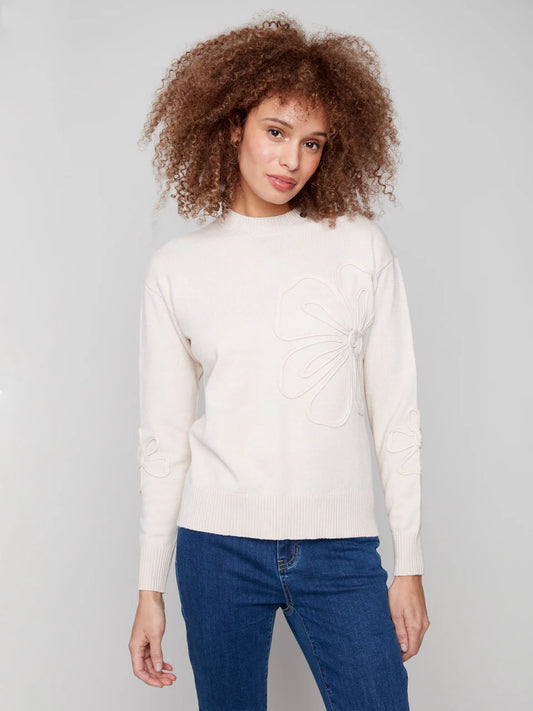 Charlie B Floral Patch Sweater