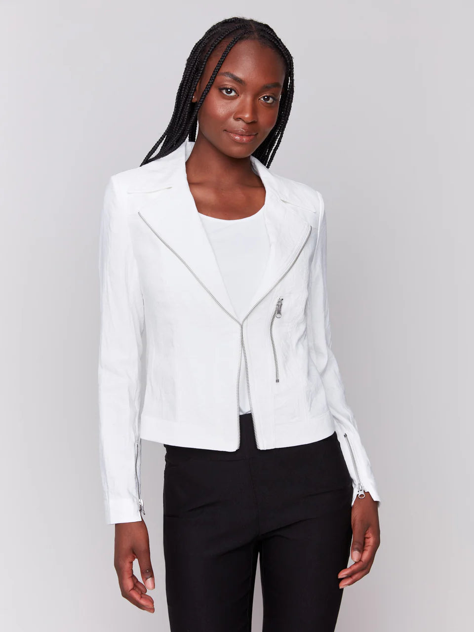 Charlie B Crinkle Biker Jacket