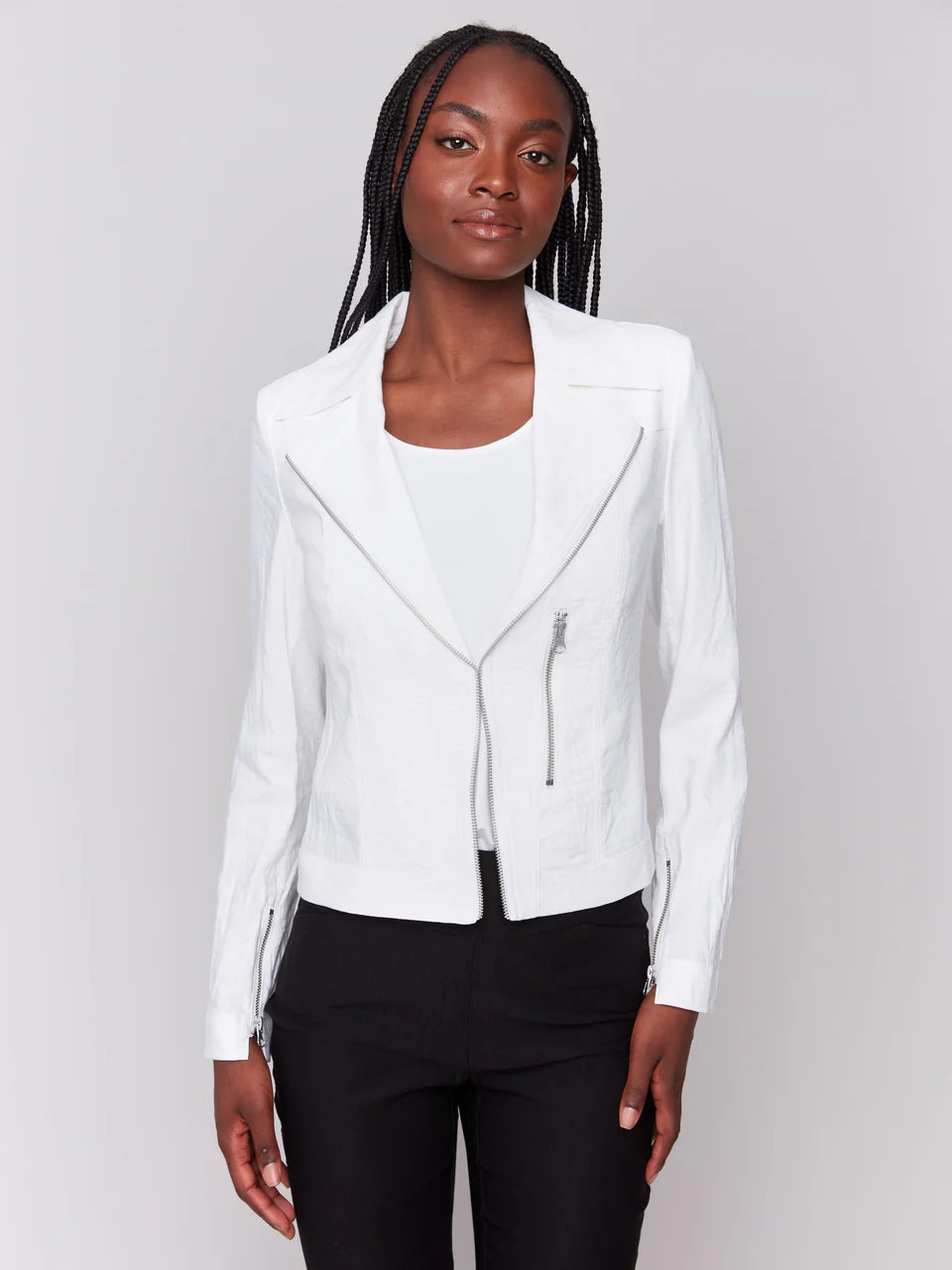 Charlie B Crinkle Biker Jacket