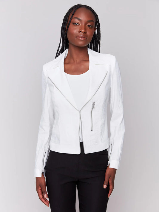 Charlie B Crinkle Biker Jacket