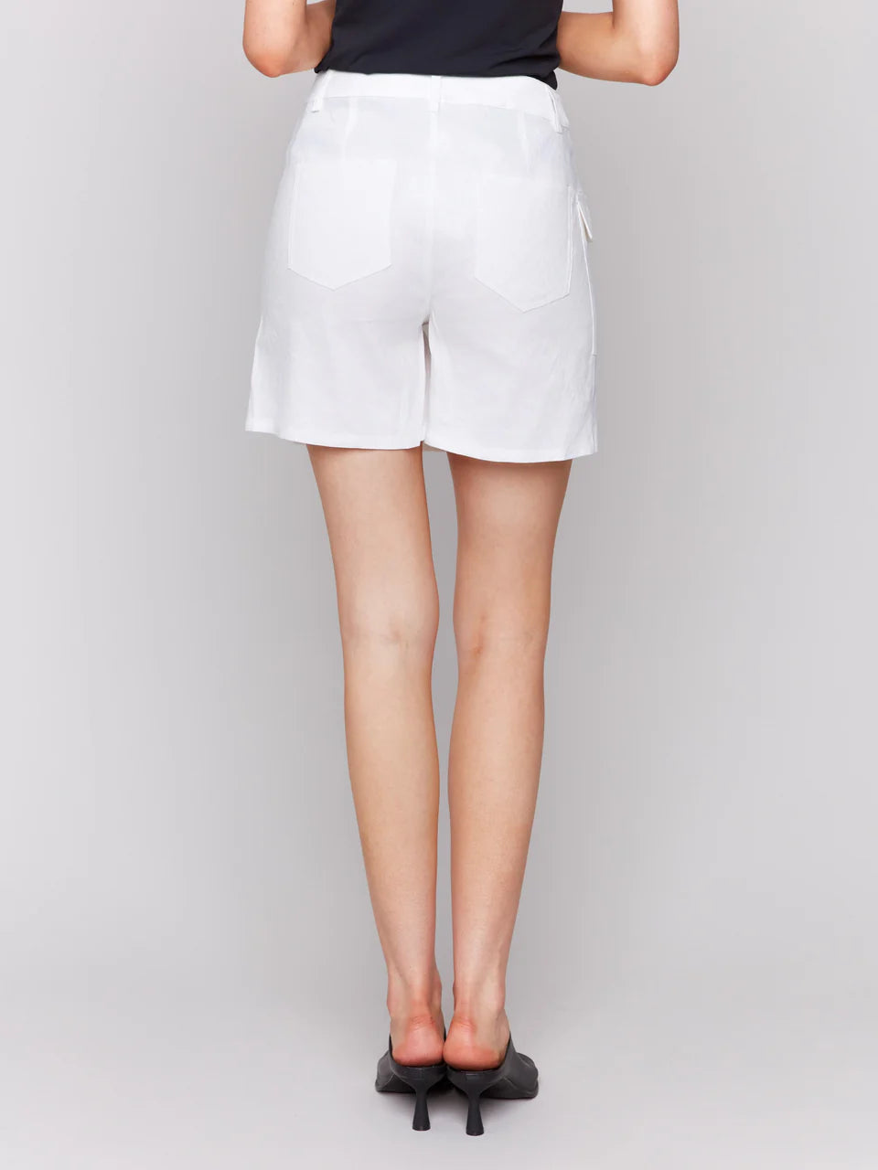 Charlie B Linen Blend Wrap Skort