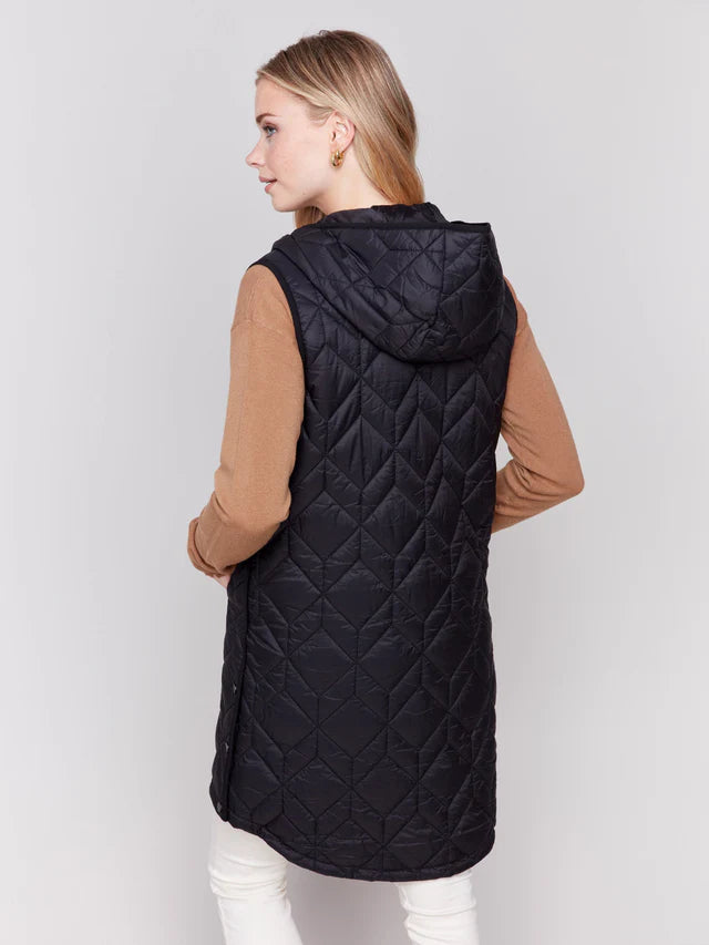 Charlie B Black Quilted Puffer Vest