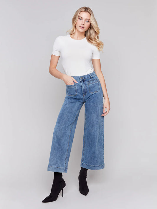 Charlie B Front Pocket Flare Jeans