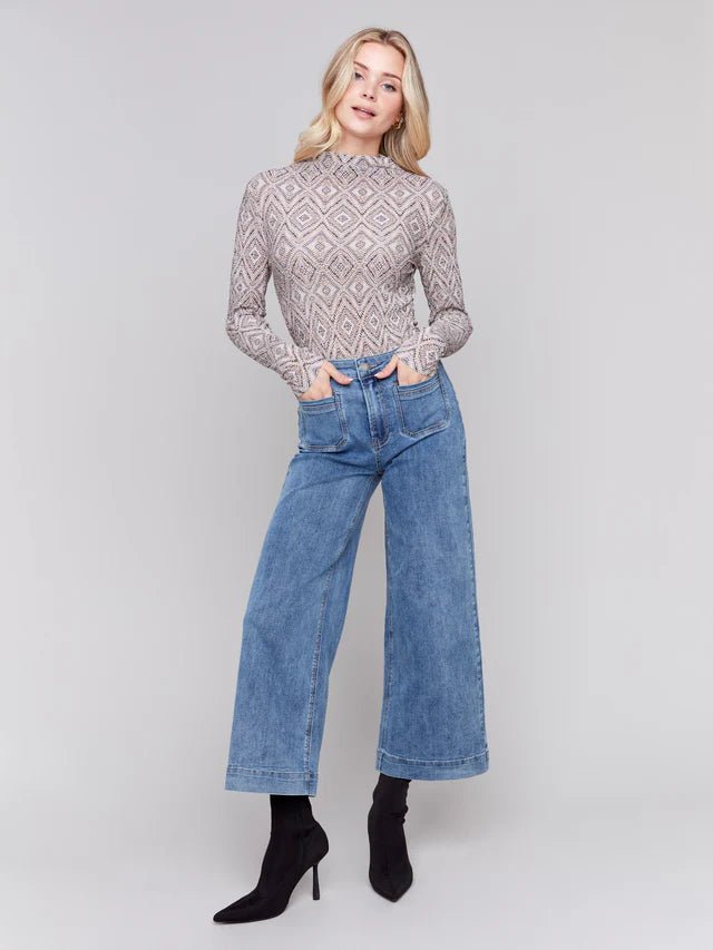 Charlie B Front Pocket Flare Jeans