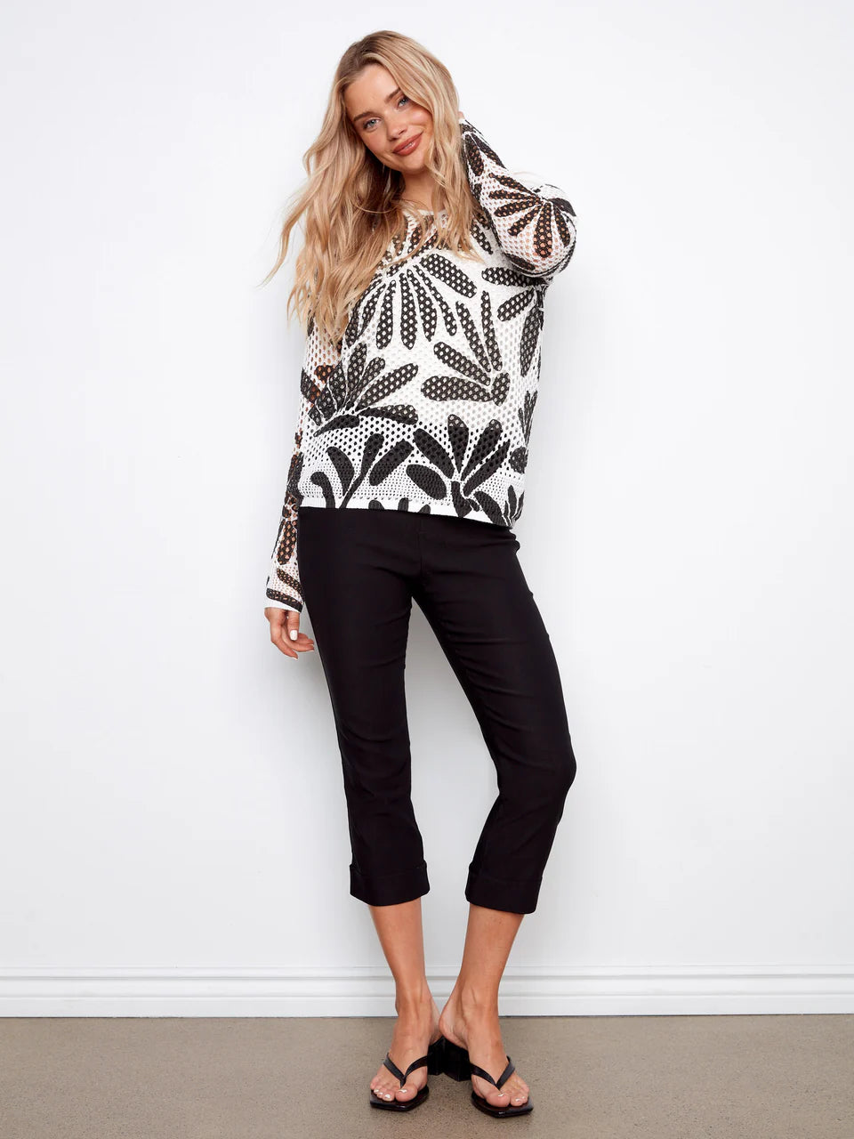 Charlie B Fishnet Hoodie Darcy