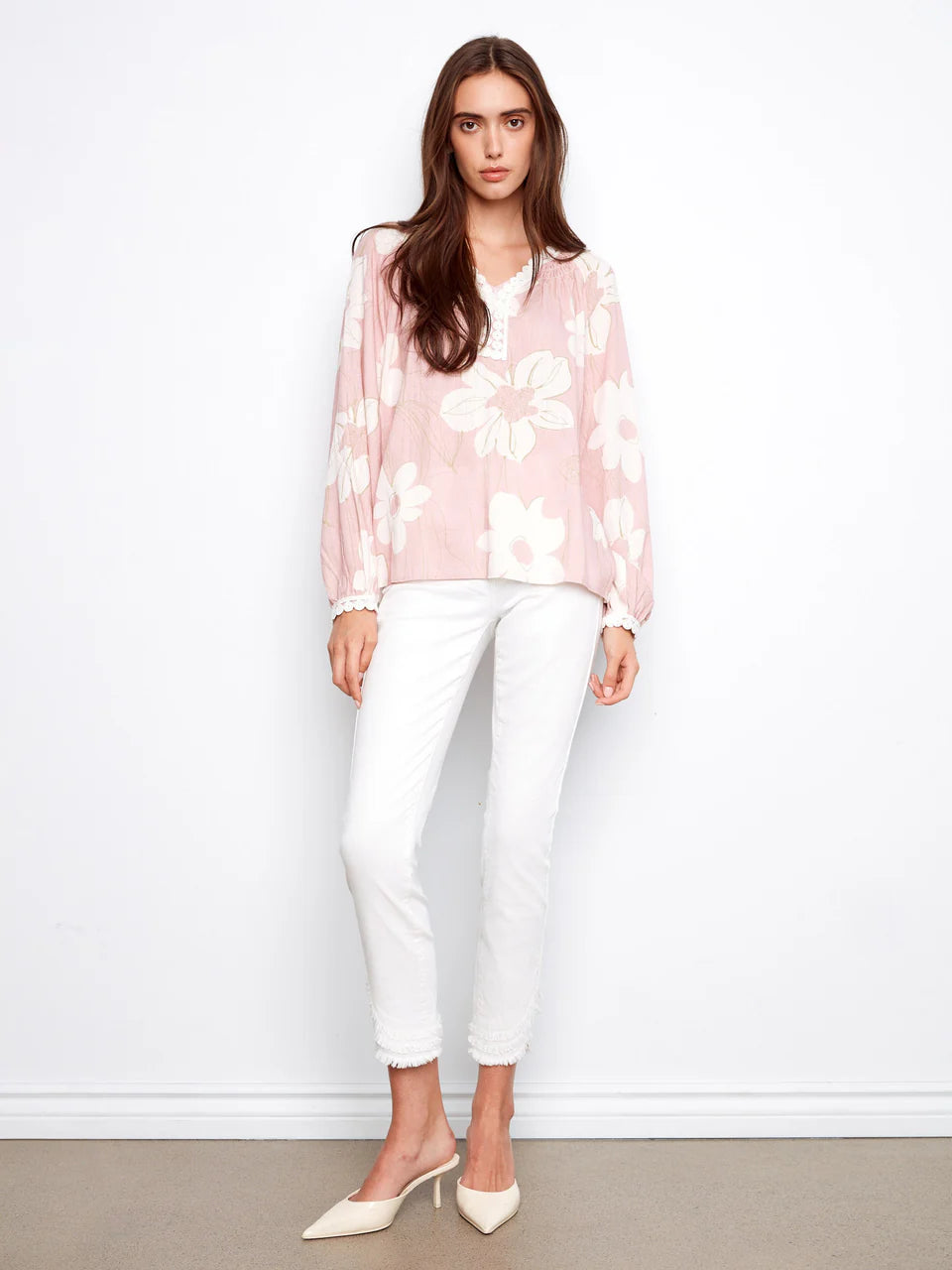 Charlie B Raglan Long Sleeve Blouse