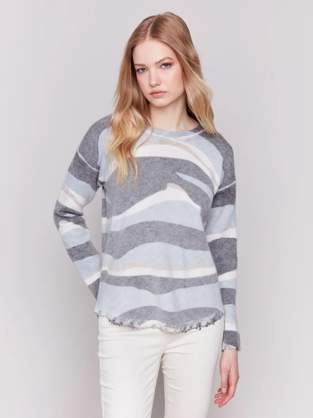 Charlie B Reversible Printed Plush Sweater