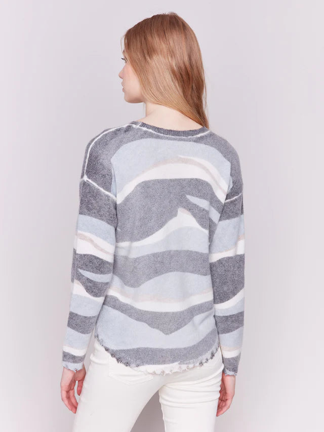 Charlie B Reversible Printed Plush Sweater