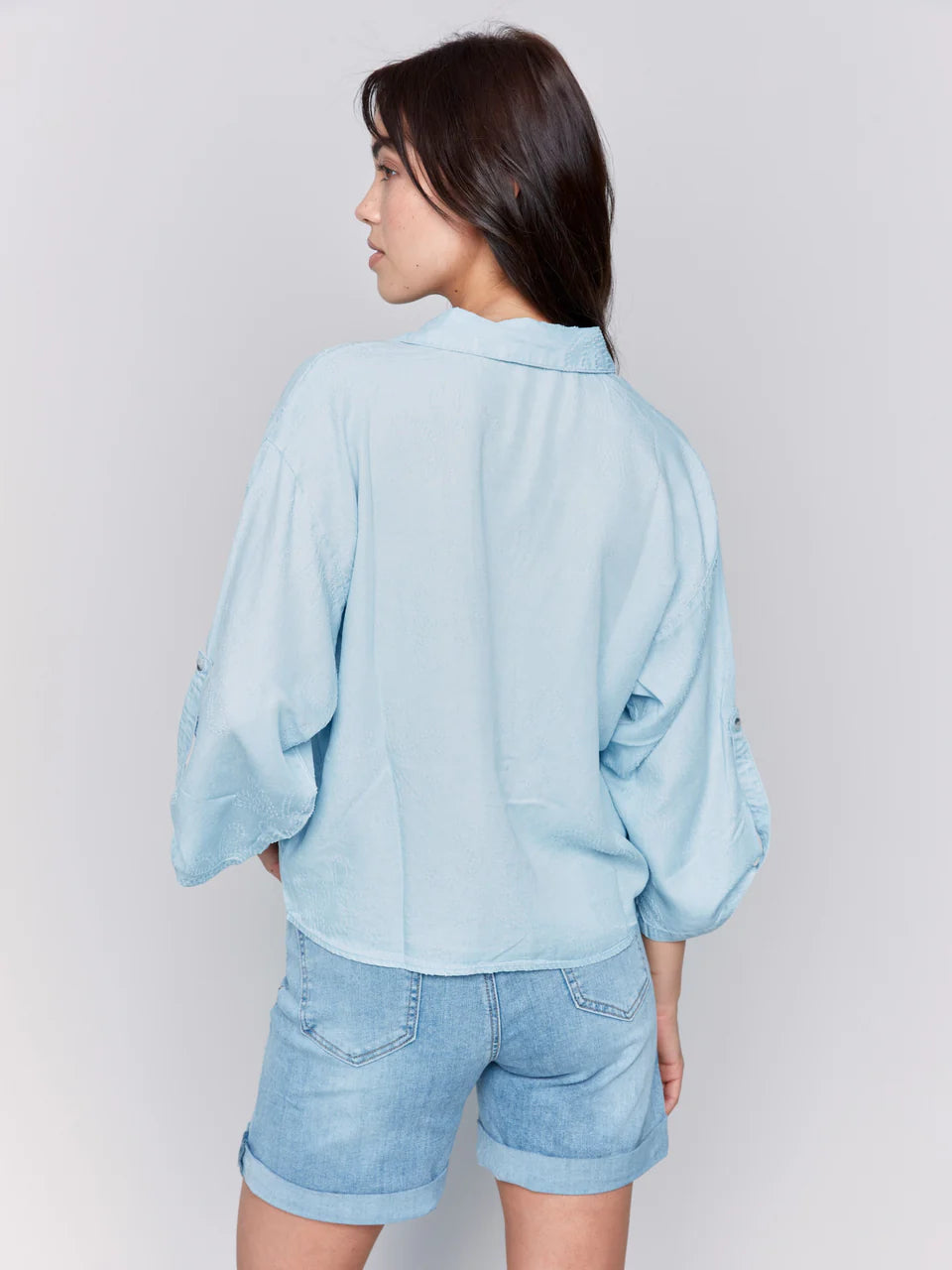 Charlie B Tencel Chambray Blouse