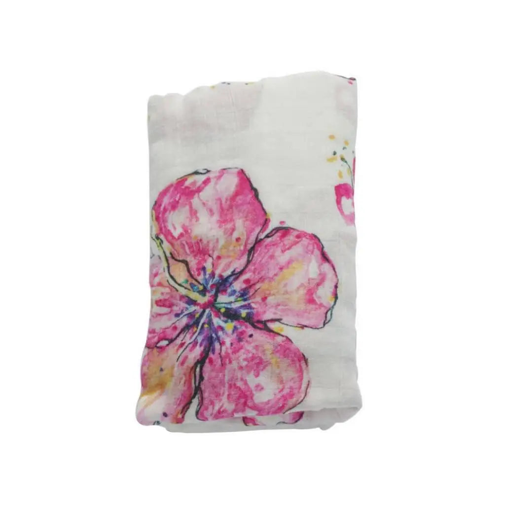 Hibiscus Soft Muslin Swaddle Blanket