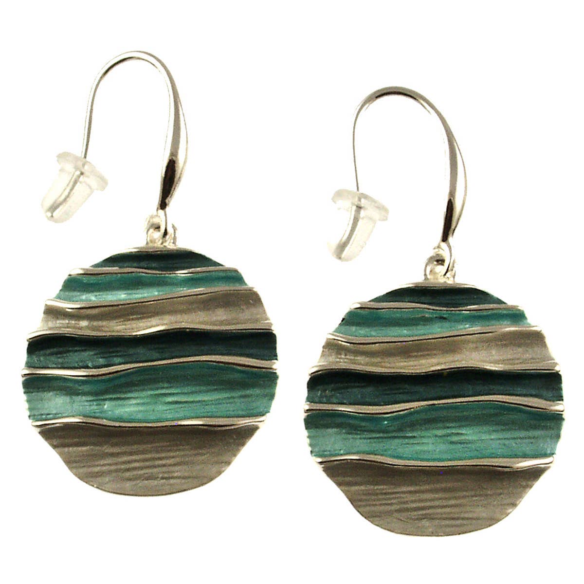 Ocean Waves Drop Earrings -Blue, Purple, Gold, Green
