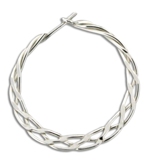 Braided 25mm Hoop Earring