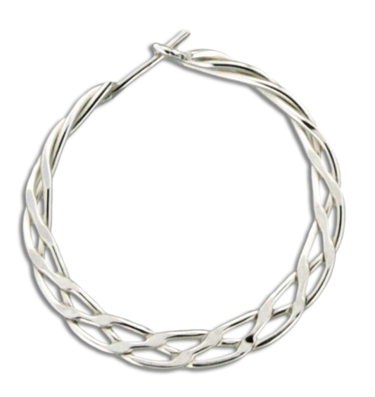 Braided 25mm Hoop Earring