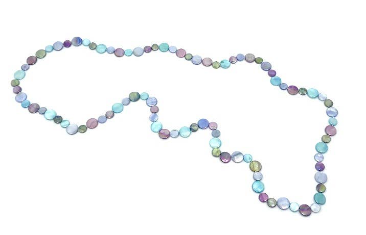 2092 - Mauve Multi Single Strand MOP Necklace