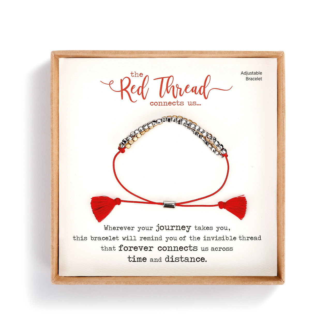 Red Thread Bracelet Gold and Silver