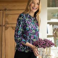 Habitat Purple Floral Pocket Pullover