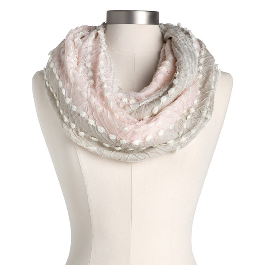 Demdaco infinity Scarf Blush