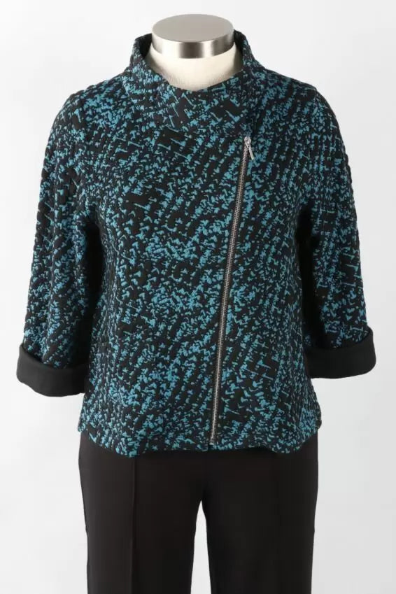 Liv Retro Collar Jacket in Ocean