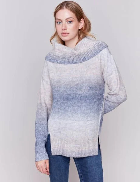 Charlie B Gray Frost Long Cowl Neck