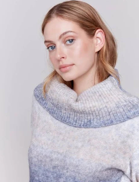 Charlie B Gray Frost Long Cowl Neck