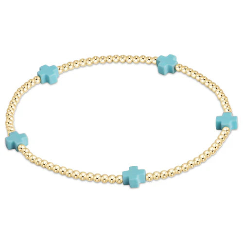 enewton Small Signature Cross 2 mm Gold Beads