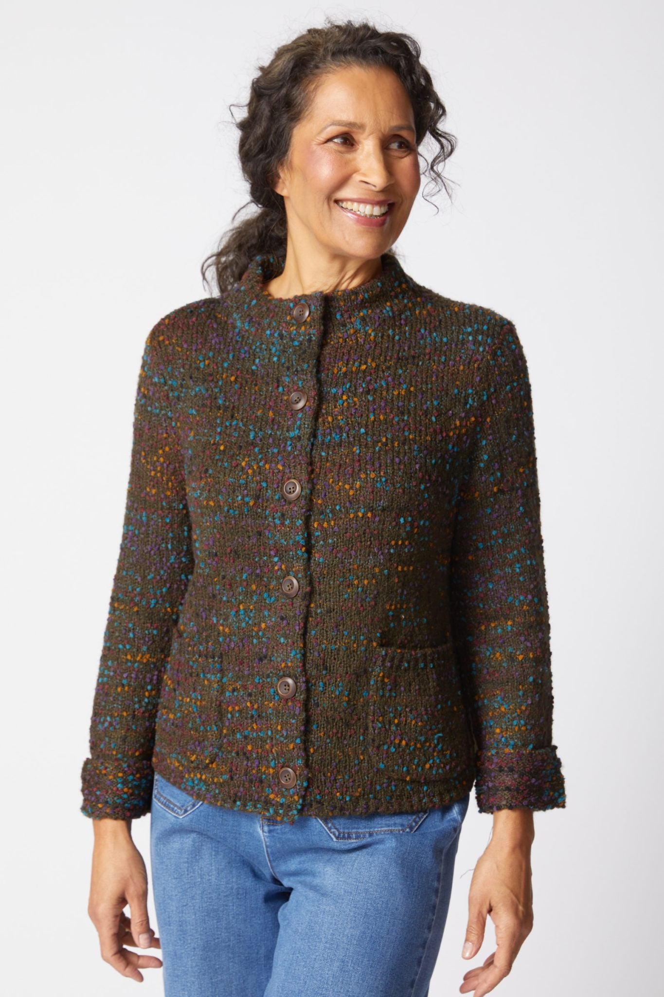 Habitat Confetti Funnel Neck Cardi