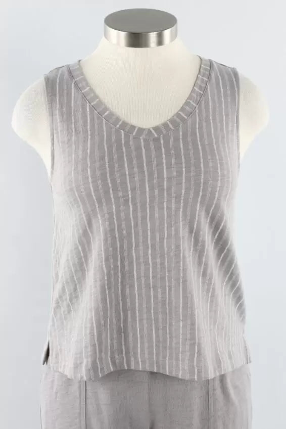 Escape Striped V Neck Tank