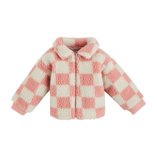 Mud Pie Pink Check Jacket