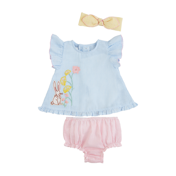 Mud Pie Bunny Pinafore Set