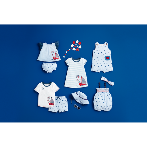 Mud Pie Sailboat Eyelet Pinafore