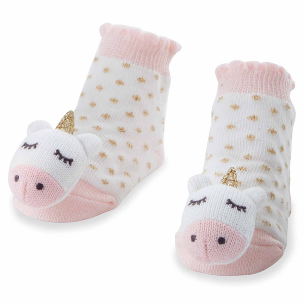 Mud Pie Unicorn Rattle Toe Socks