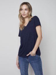 Charlie B Linen T Marine Blue