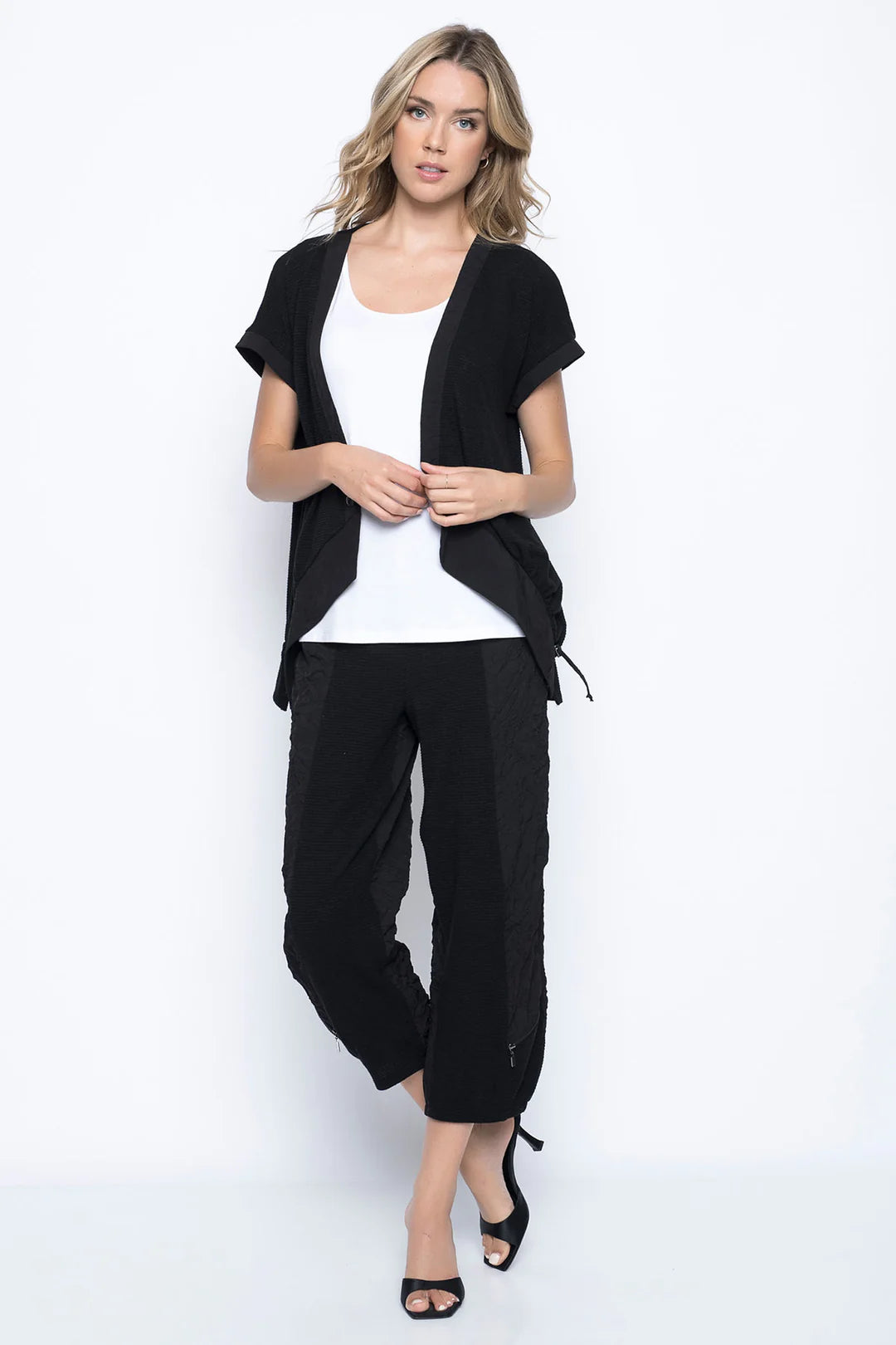 Picadilly Crinkle Pants with Side Zipper